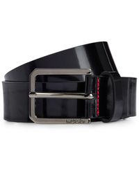 HUGO - Leather Belt With Branded Buckle - Lyst