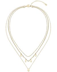 BOSS - Three-Layer-Tone Necklace With Droplet Charms - Lyst