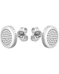 BOSS - Butterfly-post Earrings With Pavé-crystal Medallions - Lyst