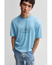HUGO - Light Blue Men's T-shirts Size M - Lyst