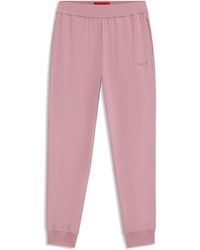 HUGO - Jogginghose Aus Elastischem Baumwoll-Modal-Mix Mit Logo-Print - Lyst