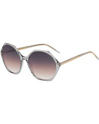 BOSS - Transparent-Acetate Sunglasses With Hexagonal Frames - Lyst