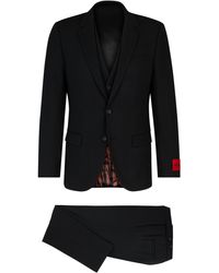 HUGO - Dreiteiliger Slim-Fit Anzug aus Performance-Stretch-Jersey - Lyst