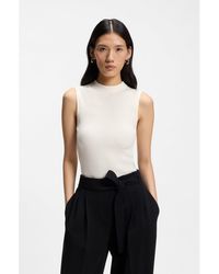 BOSS - Slim-Fit Knitted Top - Lyst