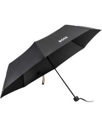 BOSS - Mini parapluie avec sangle de fermeture à rayures emblématiques - Lyst