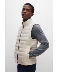BOSS - Packable Gilet With Tonal Logo - Lyst