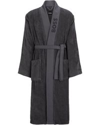 BOSS - Logo-Lapel Dressing Gown - Lyst