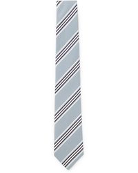 BOSS - Silk-Cotton Tie With Diagonal Stripe - Lyst