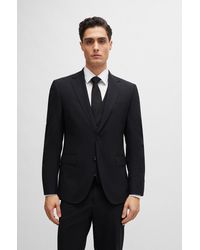 BOSS - Regular-fit Suit Jacket In Stretch Virgin Wool - Lyst