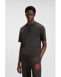 HUGO - Dark Brown Men's T-shirts Size M - Lyst