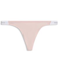 HUGO - String Met Merkaccent Op De Tailleband Van Stretchkatoen - Lyst