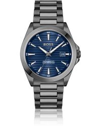 BOSS - Plated Watch With Ridged Dial - Lyst
