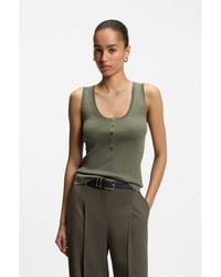 BOSS - Sleeveless Top - Lyst