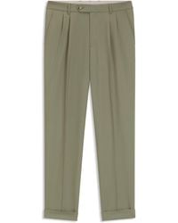 BOSS - Taps Toelopende Broek Van Scheerwol Met Microdessin - Lyst