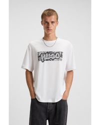 HUGO - All-Gender Cotton-Jersey T-Shirt With Graphic Print - Lyst