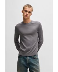 HUGO - Regular-Fit Knitted Sweater With Crew Neckline - Lyst