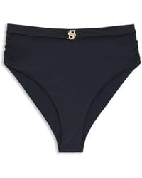 BOSS - High-Waisted Bikini Bottoms With Double B Monogram - Lyst