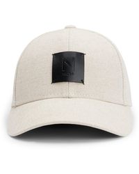 BOSS - NAOMI x Cap aus Baumwolle mit Logo-Aufnäher - Lyst