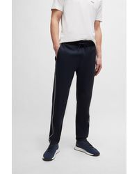 BOSS - Regular-fit Tracksuit Bottoms With Contrast Piping - Lyst