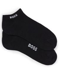 BOSS - Two-Pack Of Cotton-Blend Logo Ankle Socks - Lyst