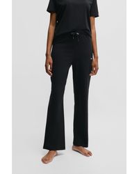 BOSS - Stretch-Cotton Pyjama Bottoms With Logo Detail - Lyst