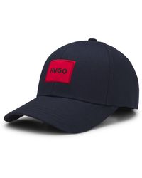 HUGO - Cotton-twill Cap With Red Logo Label - Lyst