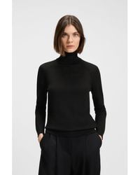 BOSS - Slim-Fit Rollneck Sweater - Lyst