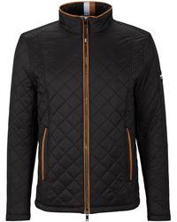 BOSS - Equestrian Padded Jacket With Contrast Piping - Lyst