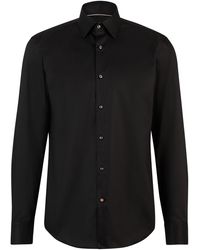 BOSS - Regular-Fit Hemd aus bügelleichter Baumwoll-Popeline - Lyst