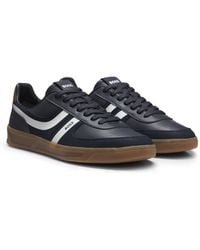 BOSS - Low-Top Trainers With A Contrast Gum Sole - Lyst