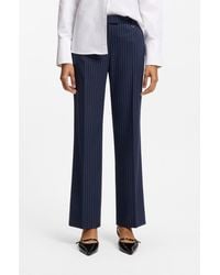HUGO - Slim-Fit Trousers With Pinstripe - Lyst