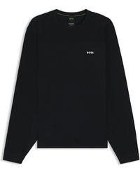 BOSS - Mixed-Structure Sweater With Moisture Management - Lyst