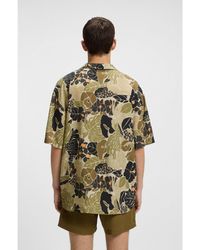HUGO - Relaxed-Fit Beach Shirt With All-Over Print - Lyst