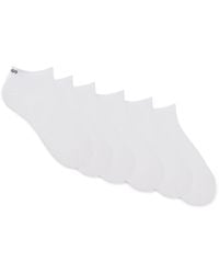 HUGO - Six-Pack Of Cotton-Blend Ankle Socks With Logos - Lyst