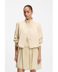BOSS - Relaxed-Fit Blazer With Balloon Hem - Lyst