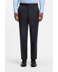 BOSS - Formal Trousers In Virgin-wool Serge - Lyst