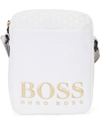 BOSS by HUGO BOSS Reporter Bag In Recycled Fabric - White