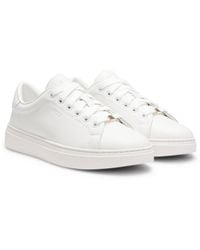 BOSS - Ledersneakers Mit Logo-Prägung - Lyst