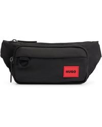 HUGO - Belt Bag With Red Logo Patch - Lyst