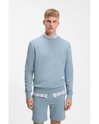 BOSS - Cotton-Terry Sweatshirt With Logo Patch - Lyst