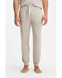 BOSS - Stretch-Cotton Tracksuit Bottoms With Embroidered Logo - Lyst
