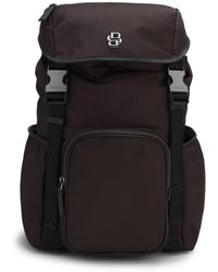 BOSS - Twill Backpack With Double B Monogram - Lyst