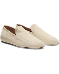 BOSS - Suede Loafers With Leather Outsole - Lyst