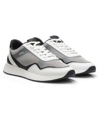 BOSS - Mesh Trainers With Ribbed Sole - Lyst