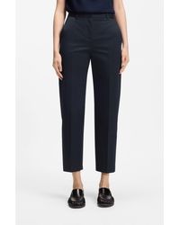 BOSS - Tapered-Fit Cropped Trousers - Lyst
