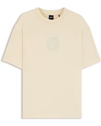 BOSS - T-Shirt En Coton Doux À Monogramme Double B - Lyst