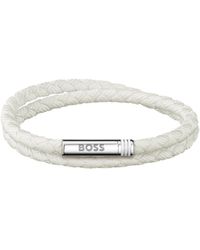 BOSS - Double-Braided Cuff With Logo Closure - Lyst