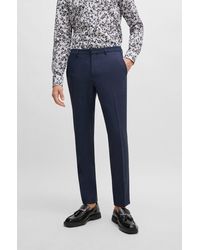 HUGO - Extra-slim-fit Trousers In Stretch Twill - Lyst