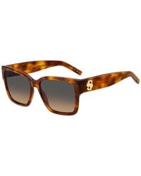 BOSS - Havana-Acetate Sunglasses With Double B Monogram - Lyst