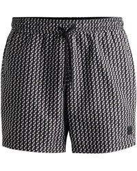 BOSS - Logo-label swim shorts with seasonal pattern - Lyst
